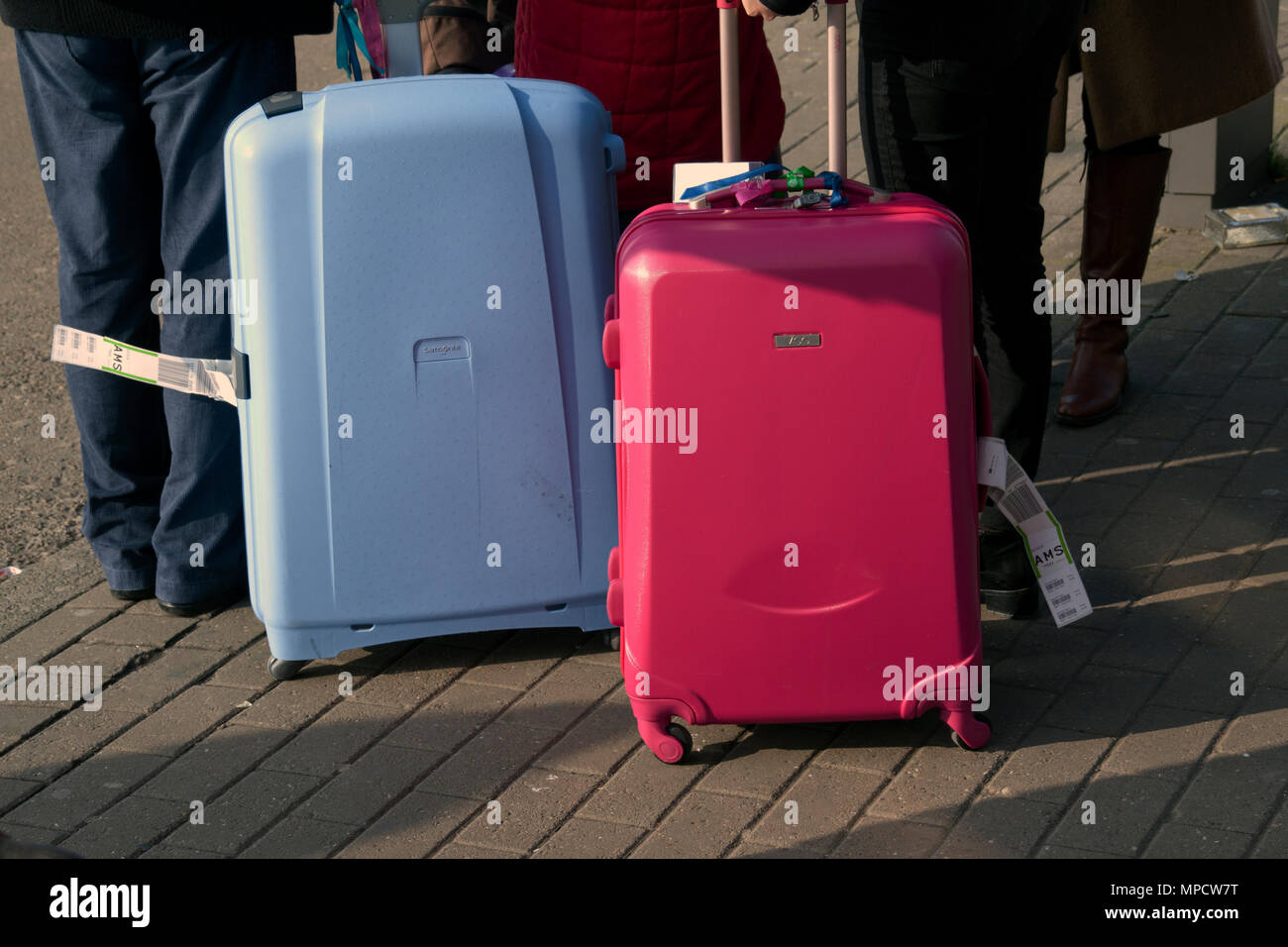 15 february 2015, Amsterdam the Netherlands luggage bags of tourist arriving in Amsterdam Stock Photo