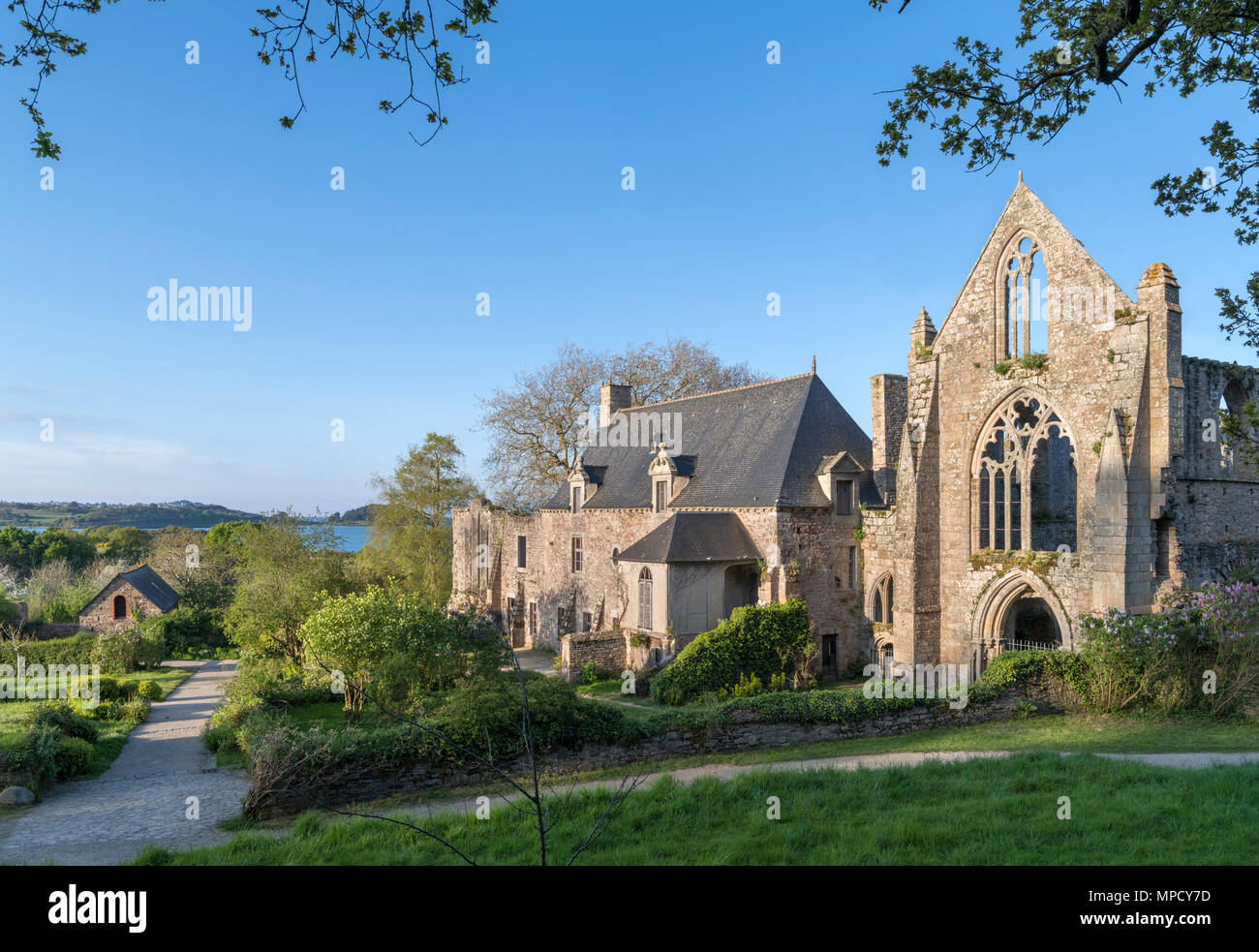 Beauport Abbey (Abbaye de Beauport) in late afternoon sunshine, Paimpol