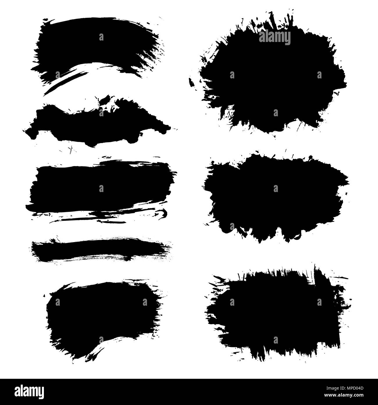Brush Strokes Grunge COllection Stock Vector