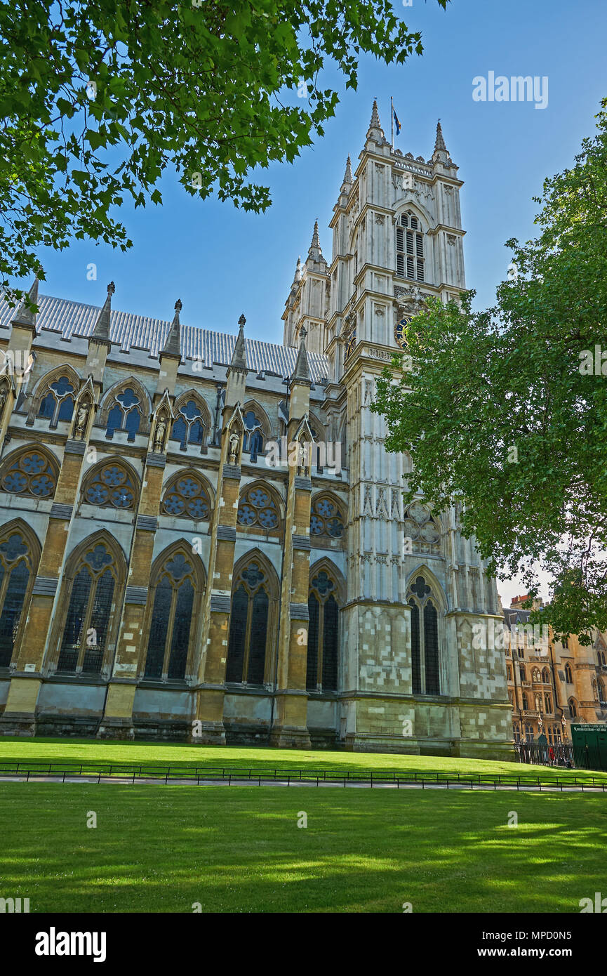 Westminster Abbey, London is a UNESCO world heritage site Stock Photo