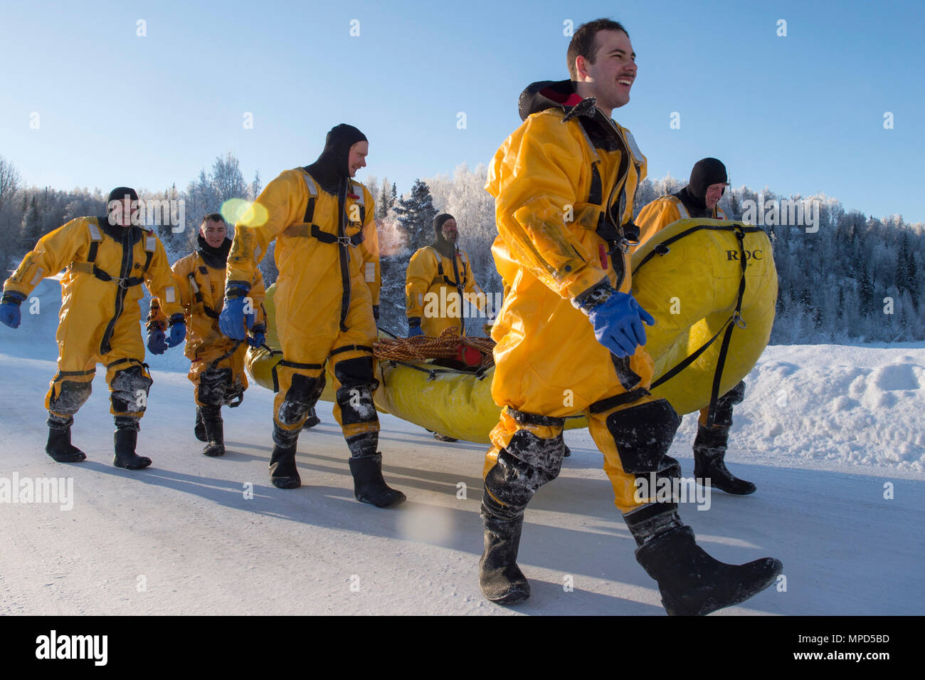 U.S. Air Force firefighters assigned to the 673rd Civil Engineer ...