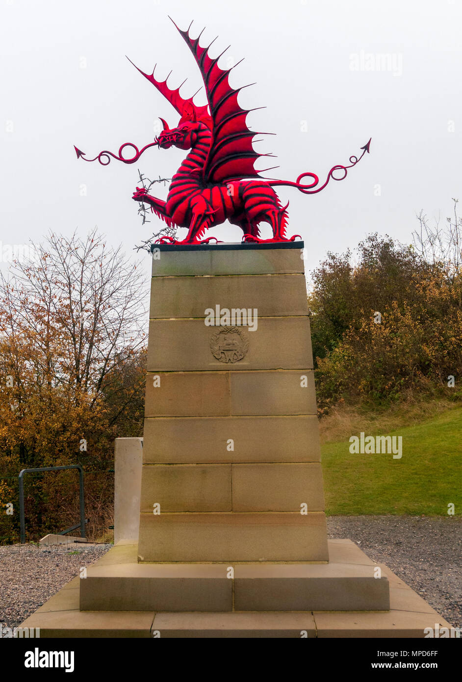 Mametz Wood The Somme France The Dragon Memorial To The Welsh 38th 