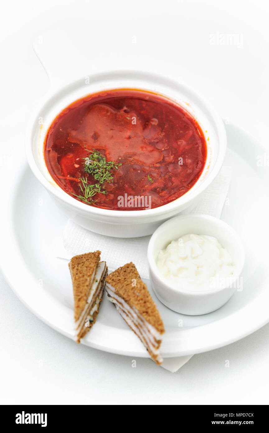 Kırmızı lahana lezzetli borsch Kırmızı lahana lezzetli borsch