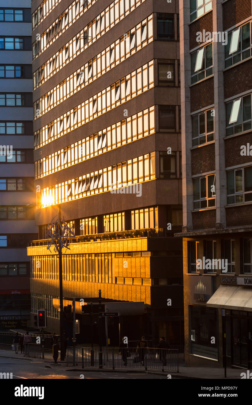 Office building in Birmingham city centre in late afternoon light Stock Photo