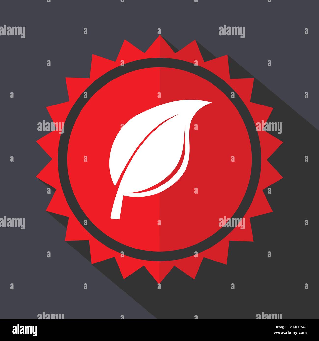 Nature red vector sticker flat design icon Stock Vector Image & Art - Alamy