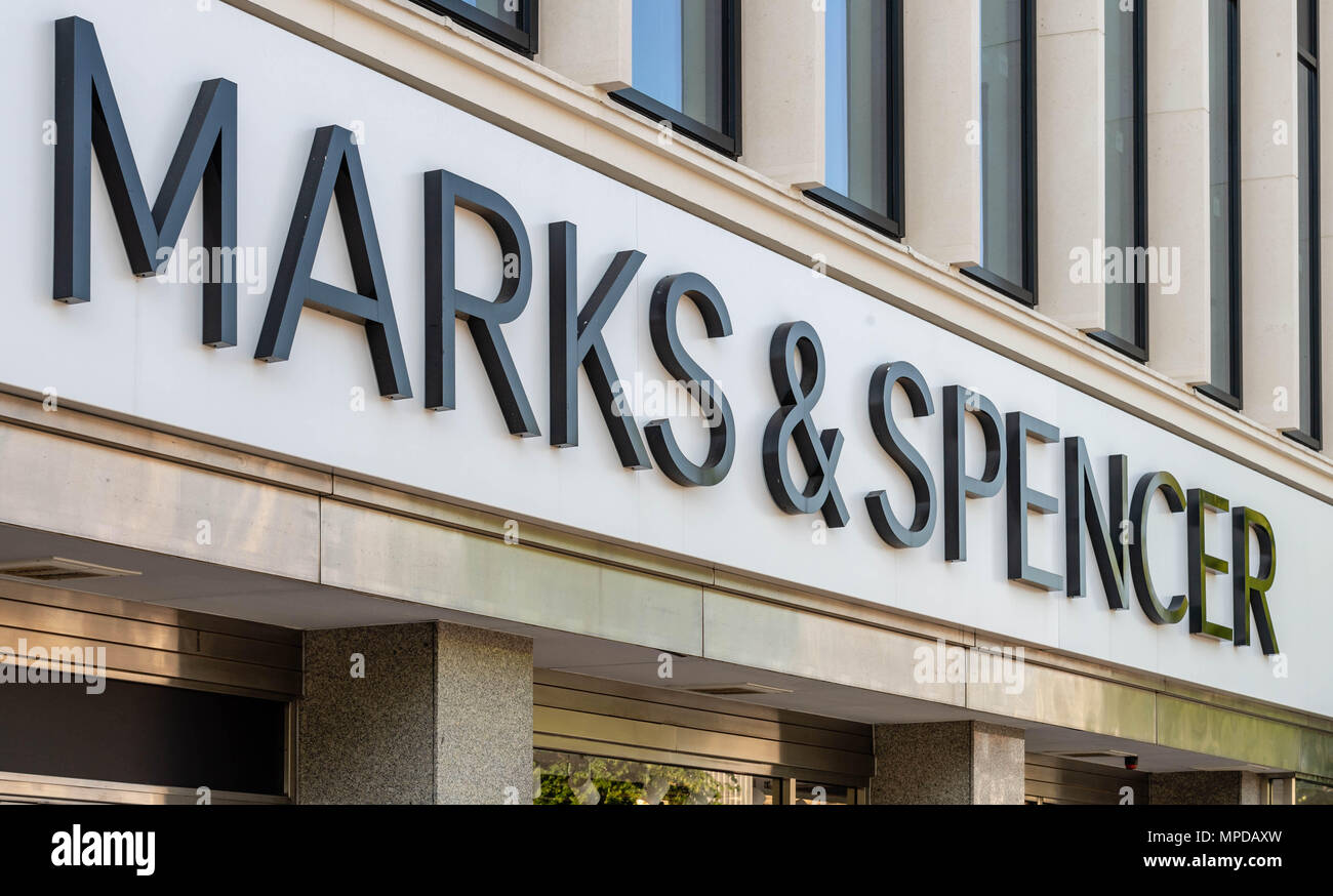 Marks & Spencer closures, store signage and shop front from M&S