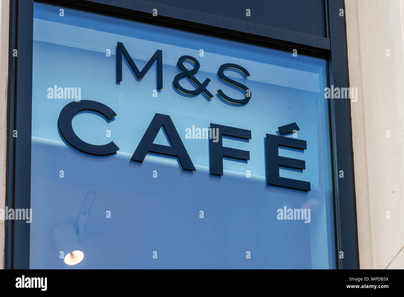 Marks & Spencer closures, store signage and shop front from M&S  Brentwood, Essex Stock Photo