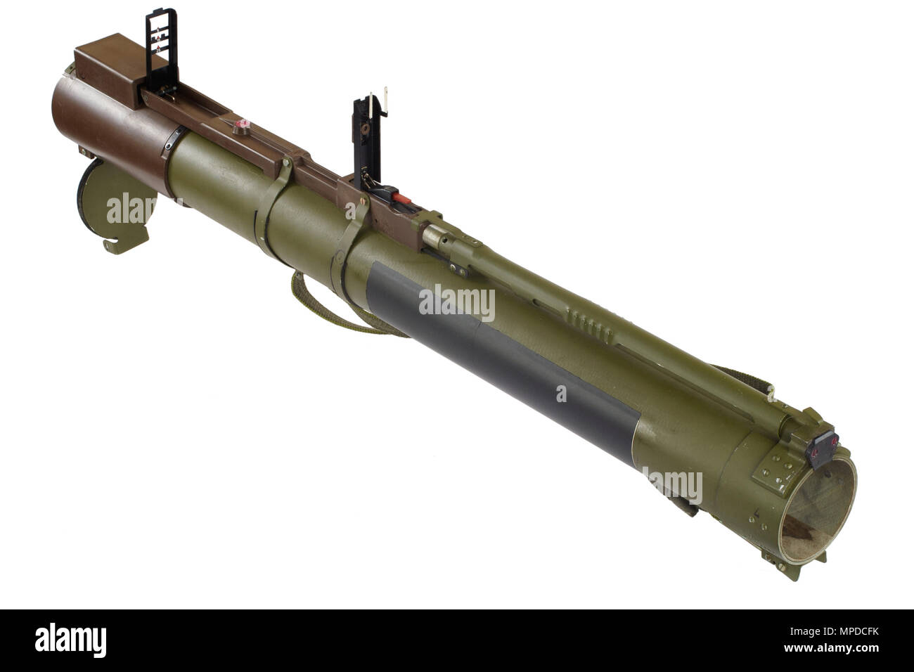 anti-tank rocket propelled grenade launcher 'bazooka' isolated on white Stock Photo