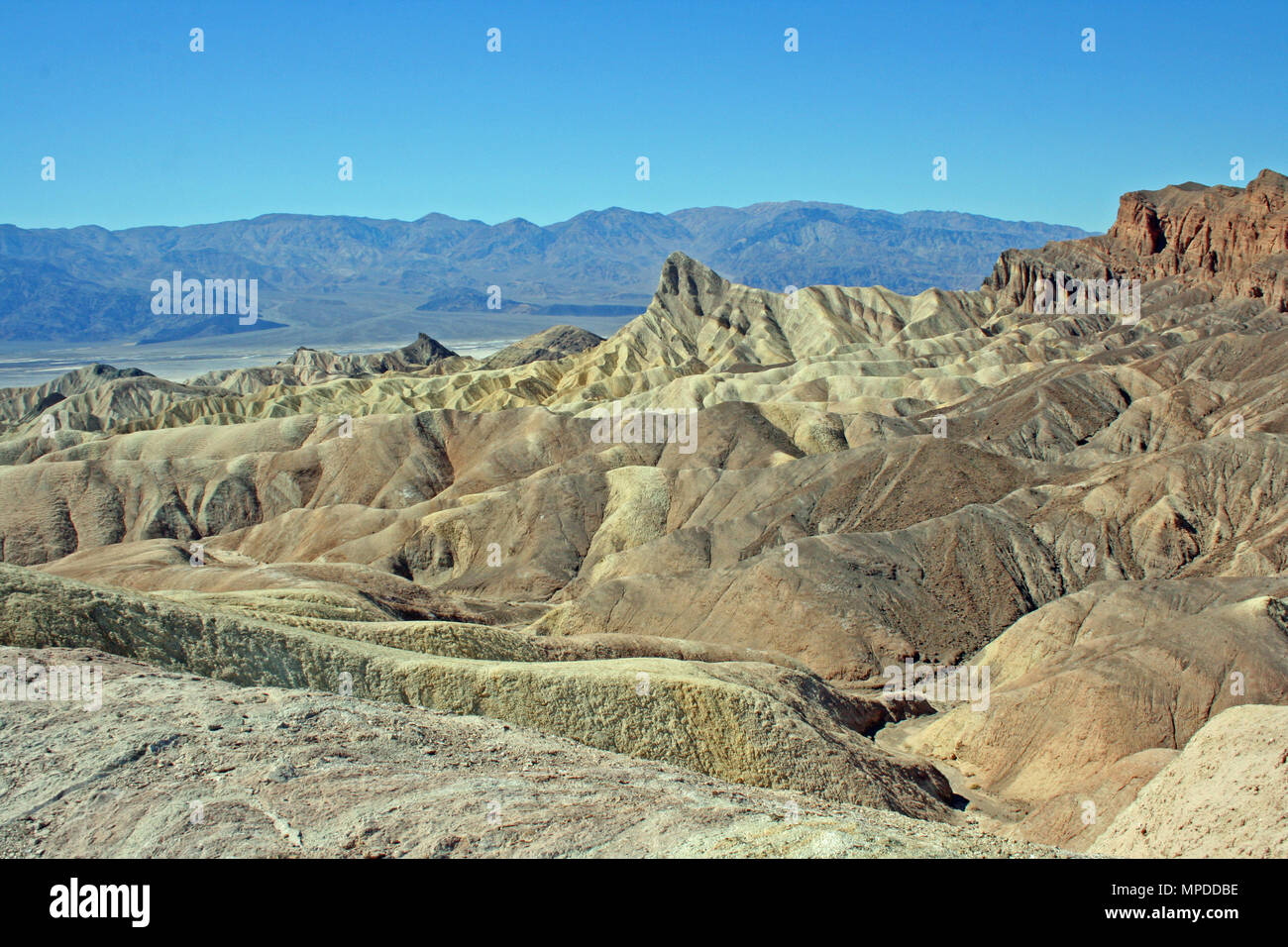 Manly Beacon view from Zabriskie Point, California Stock Photo Alamy
