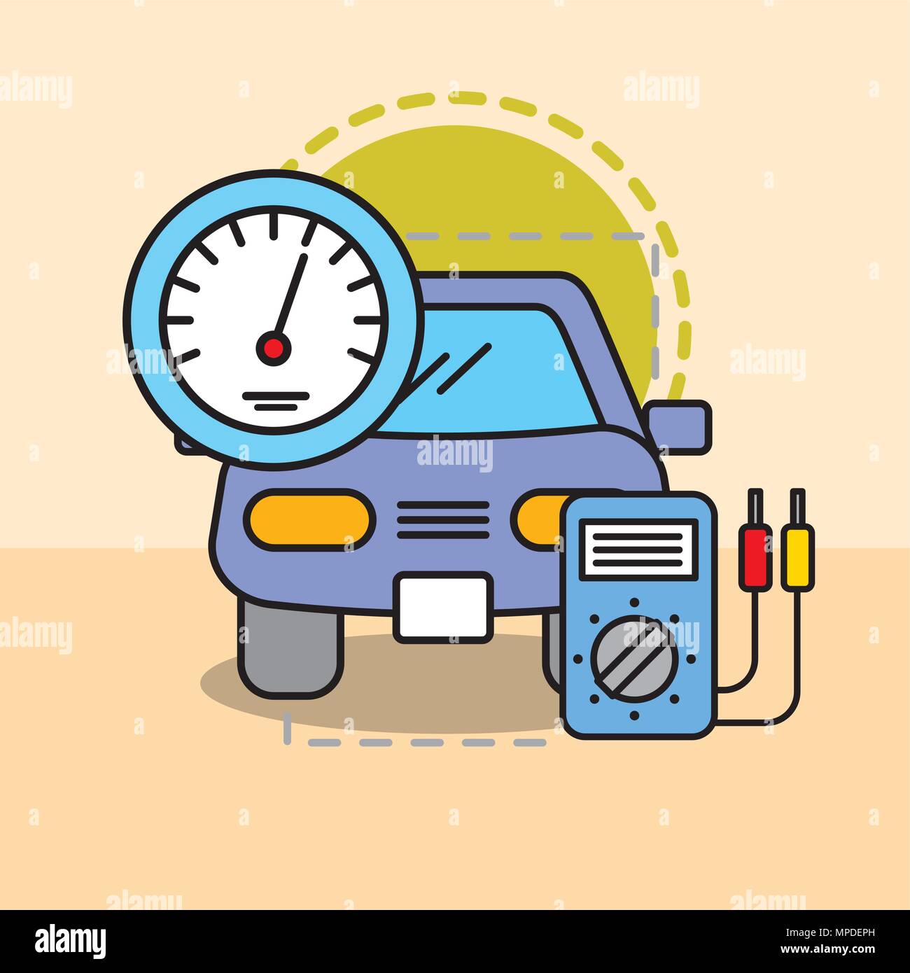 car maintenance electrical service speedometer Stock Vector Image & Art ...