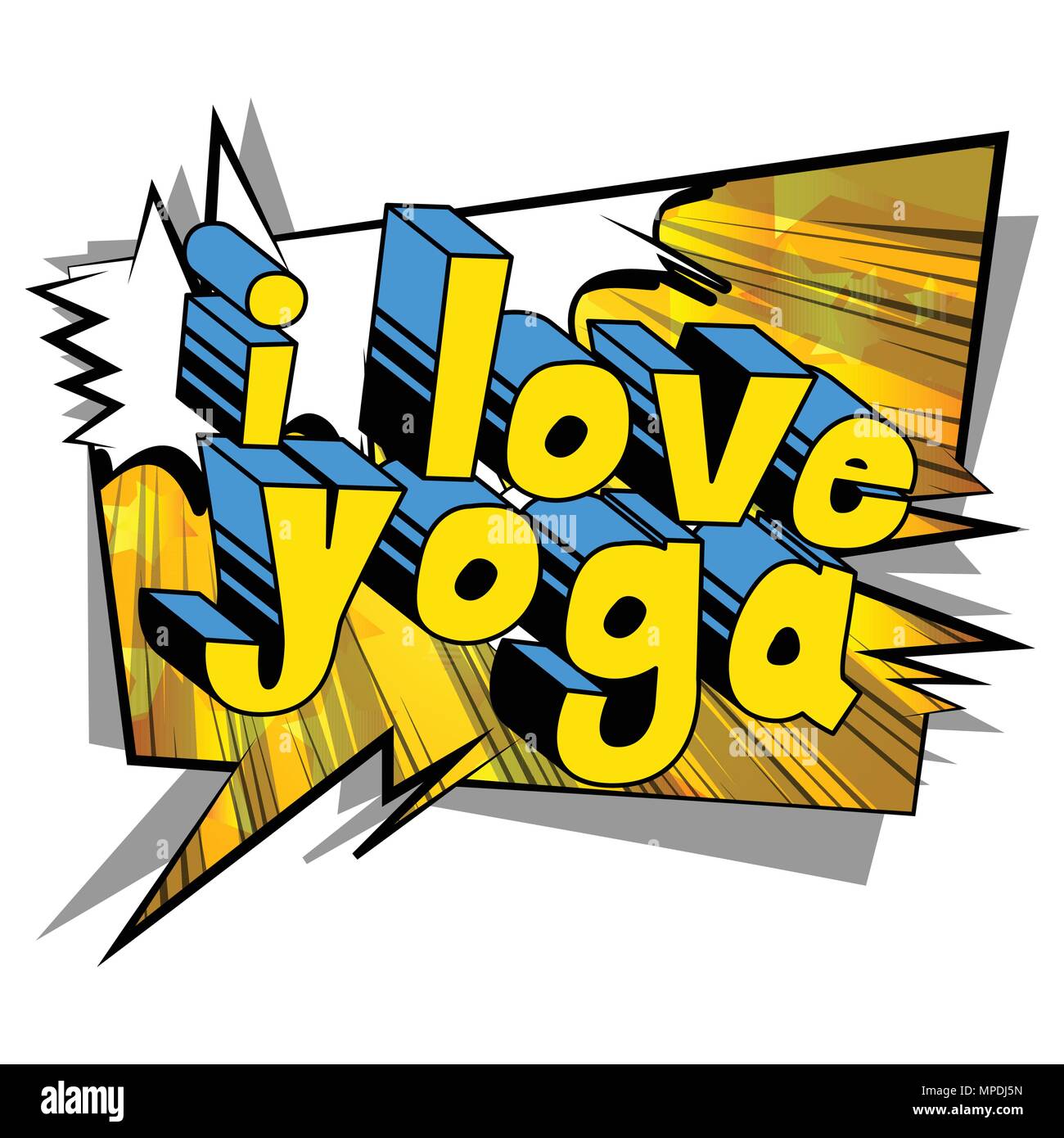 I love yoga message Royalty Free Vector Image - VectorStock