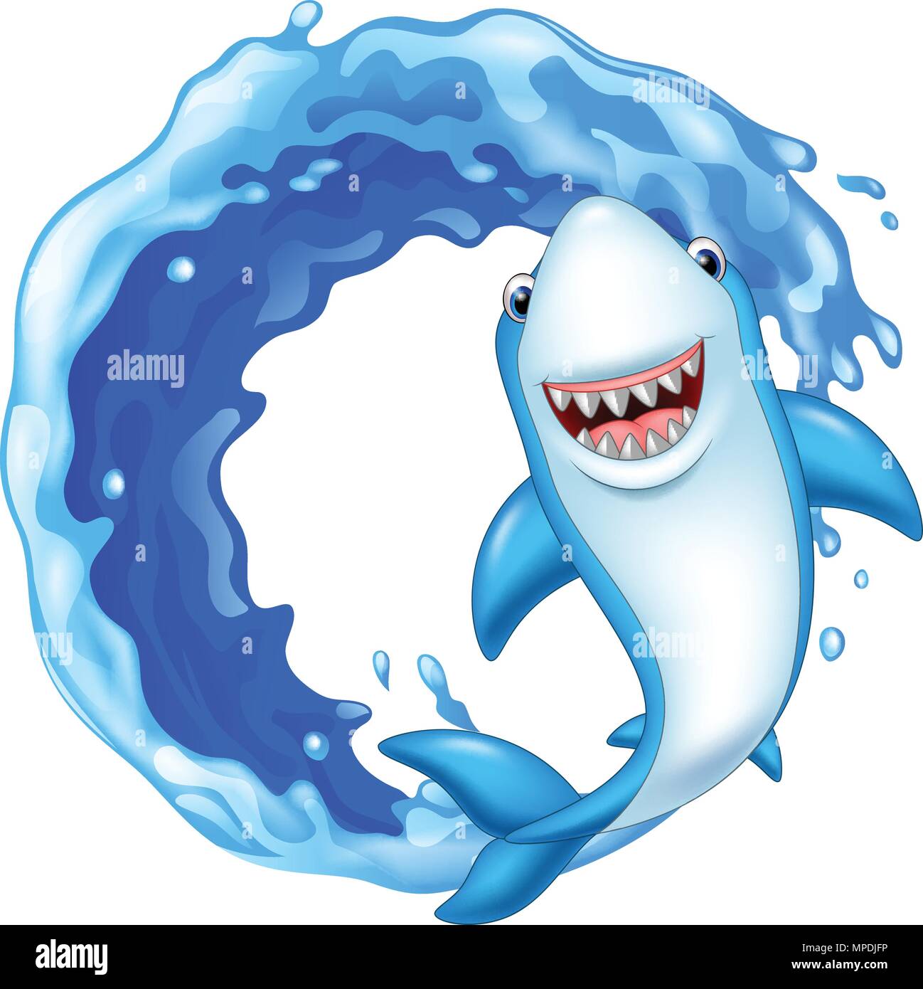 Cartoon funny shark posing hi-res stock photography and images - Alamy