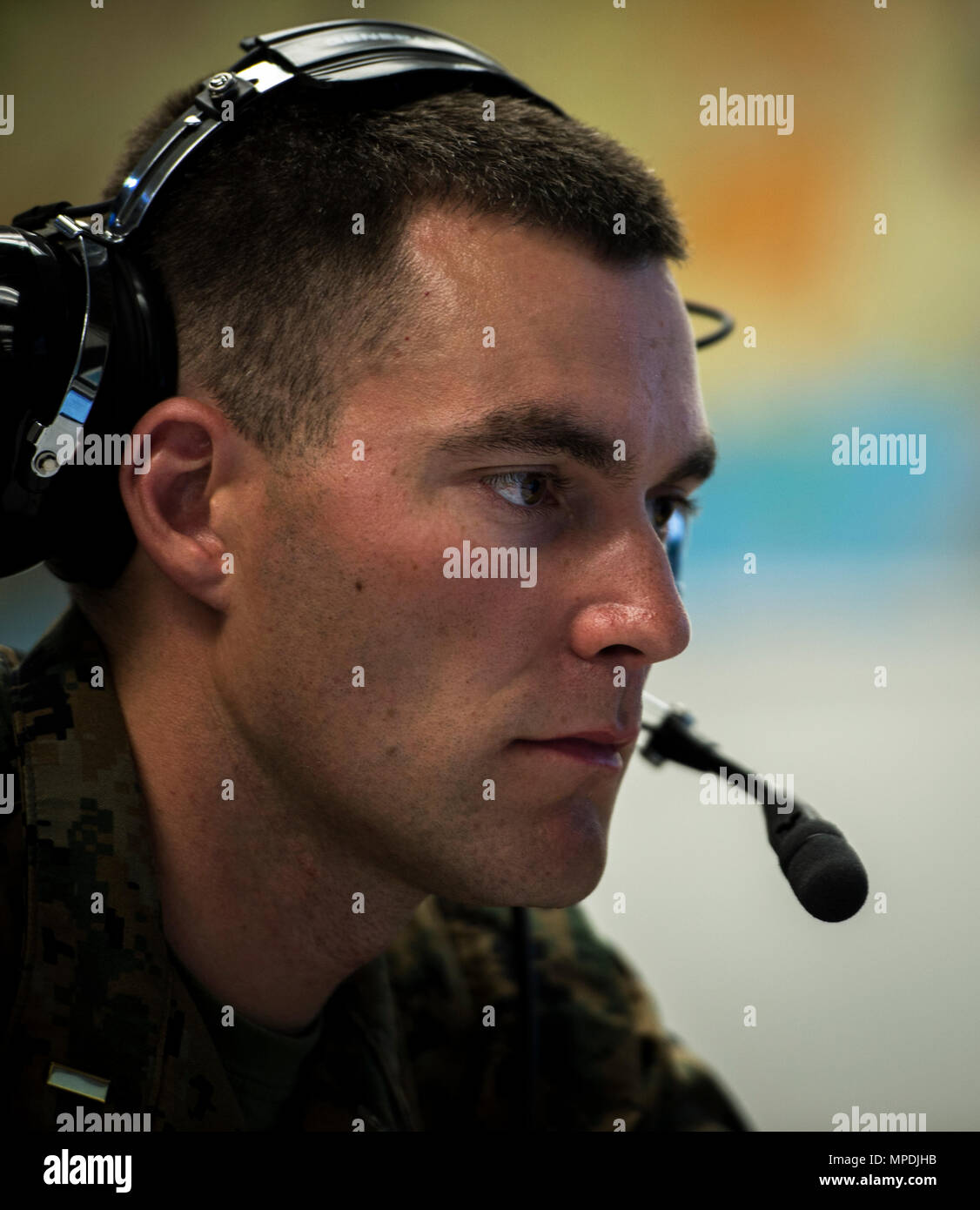 U.S. Marine 2nd Lt. Richard Protzmann, a radio technician from Marine