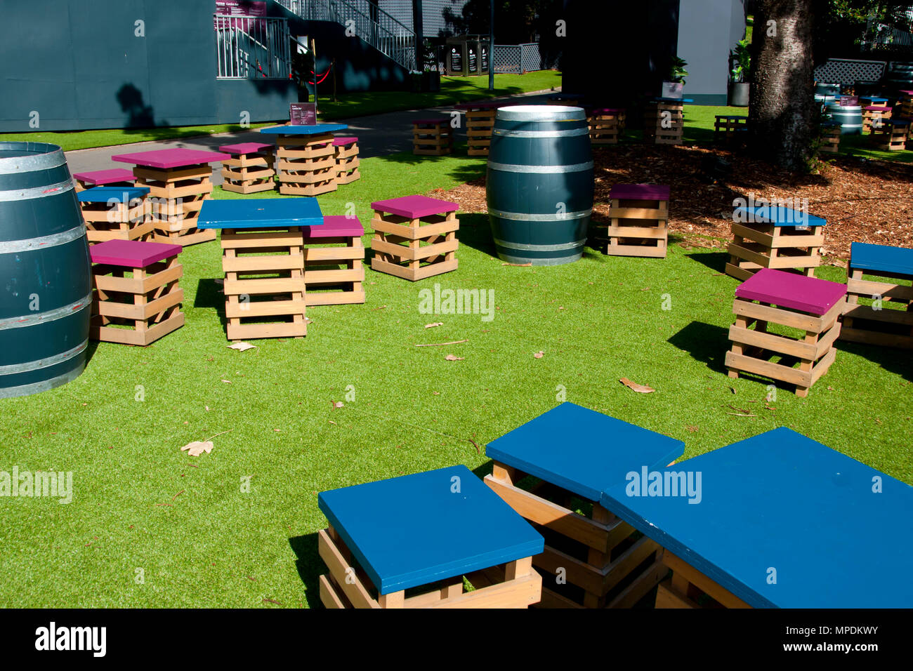 Beer Garden Bar Stock Photo Alamy