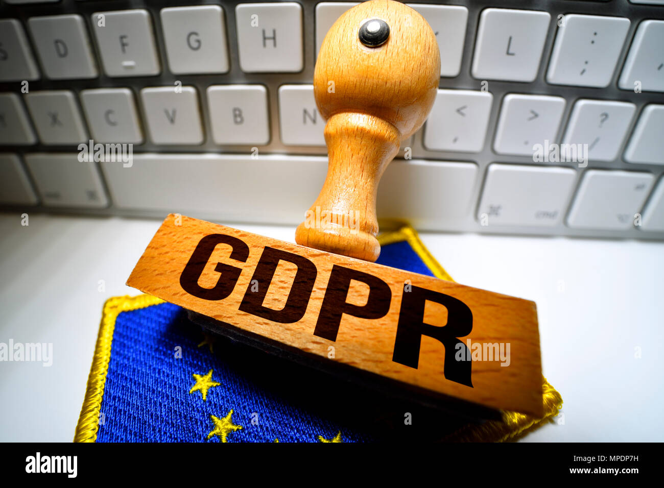 GDPR stamp, General Data Protection Regulation Stock Photo