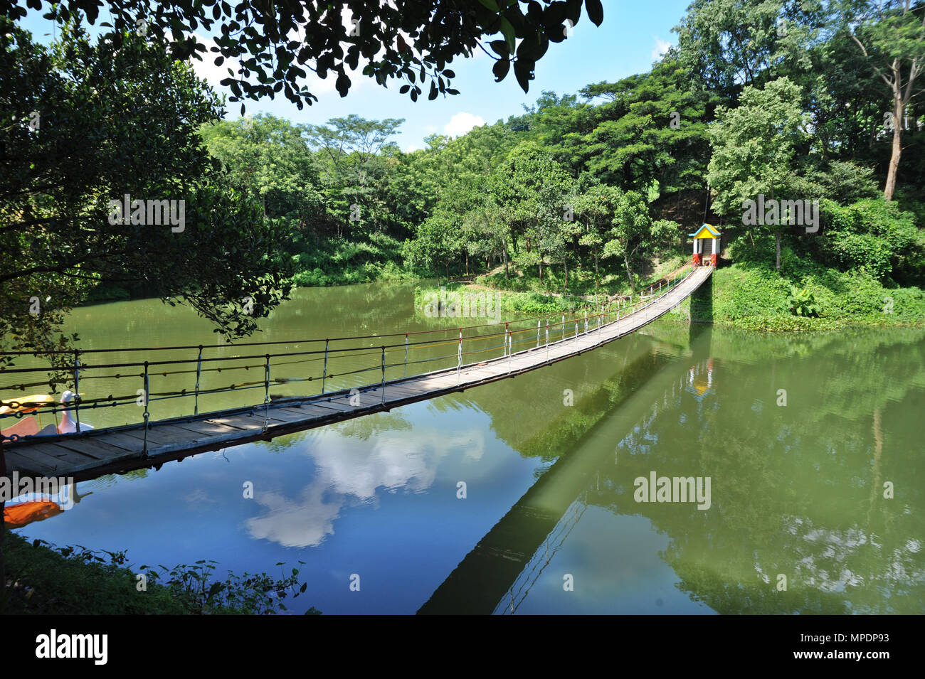 Meghla Bandarban, Bangladesh - October 01, 2010: The Hanging Bridge at meghla ...