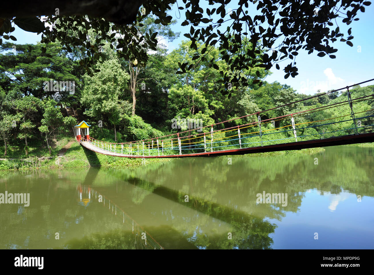 Meghla Bandarban, Bangladesh - October 01, 2010: The Hanging Bridge at meghla ...