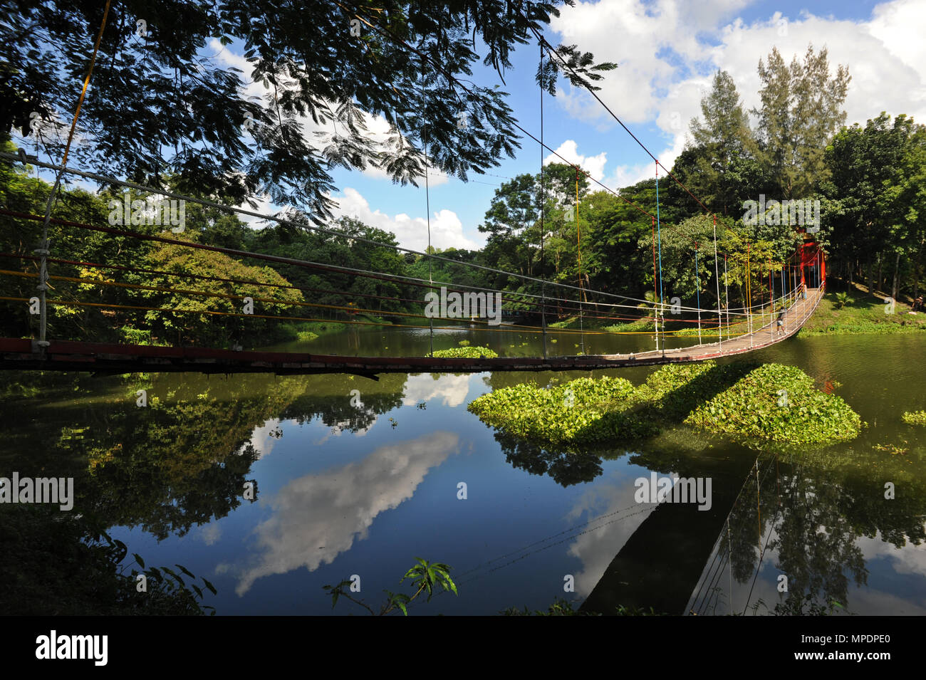 Meghla Bandarban, Bangladesh - October 01, 2010: The Hanging Bridge at meghla ...
