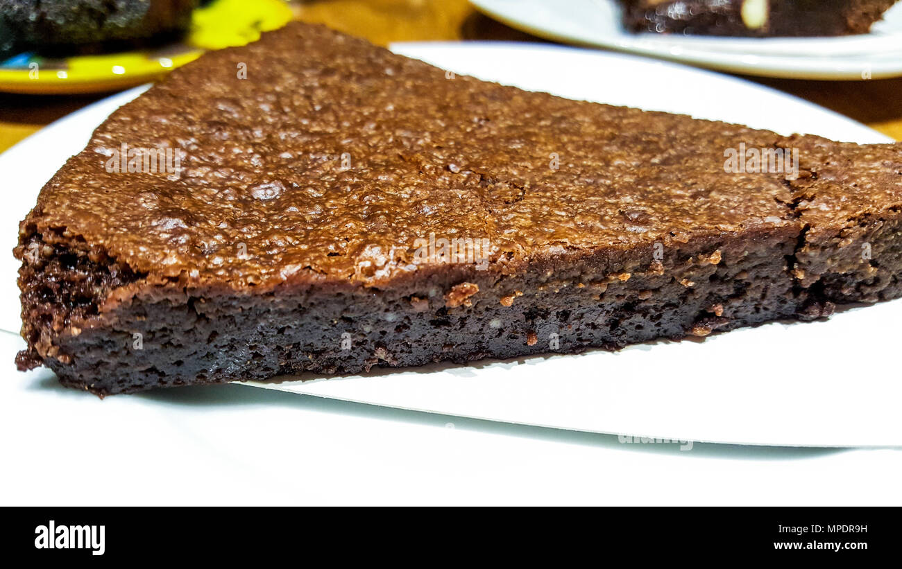 Unsuz Kek / Chocolate cake without flour. organic dessert Stock Photo