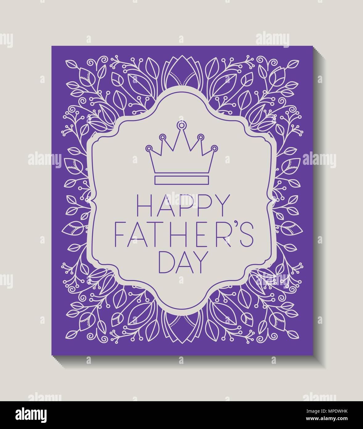happy fathers day card with king crown vector illustration design Stock ...
