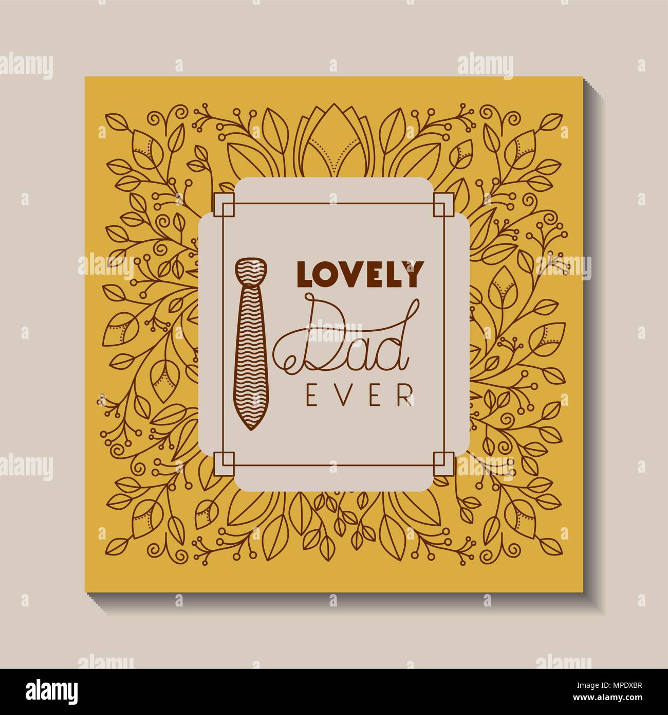 happy fathers day card with elegant tie vector illustration design ...