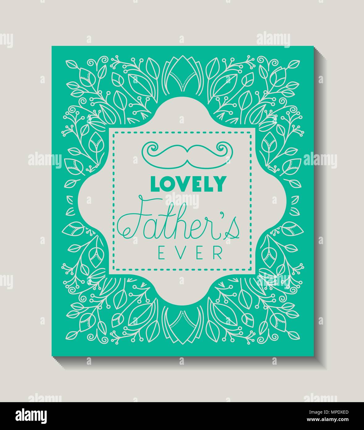 happy fathers day card with mustache vector illustration design Stock ...