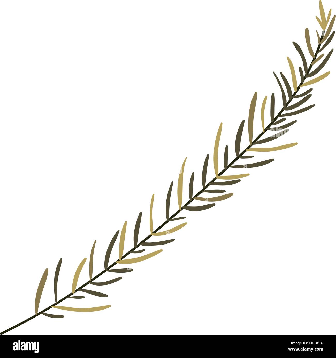 branch with leafs decorative icon vector illustration design Stock ...