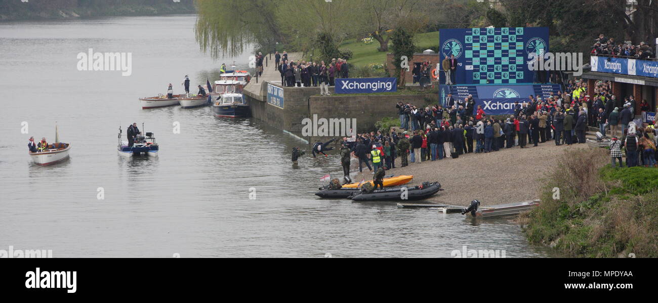 The Xchanging Boat Race, Oxford vs Cambridge University, the Oxford crew celebrate winning the