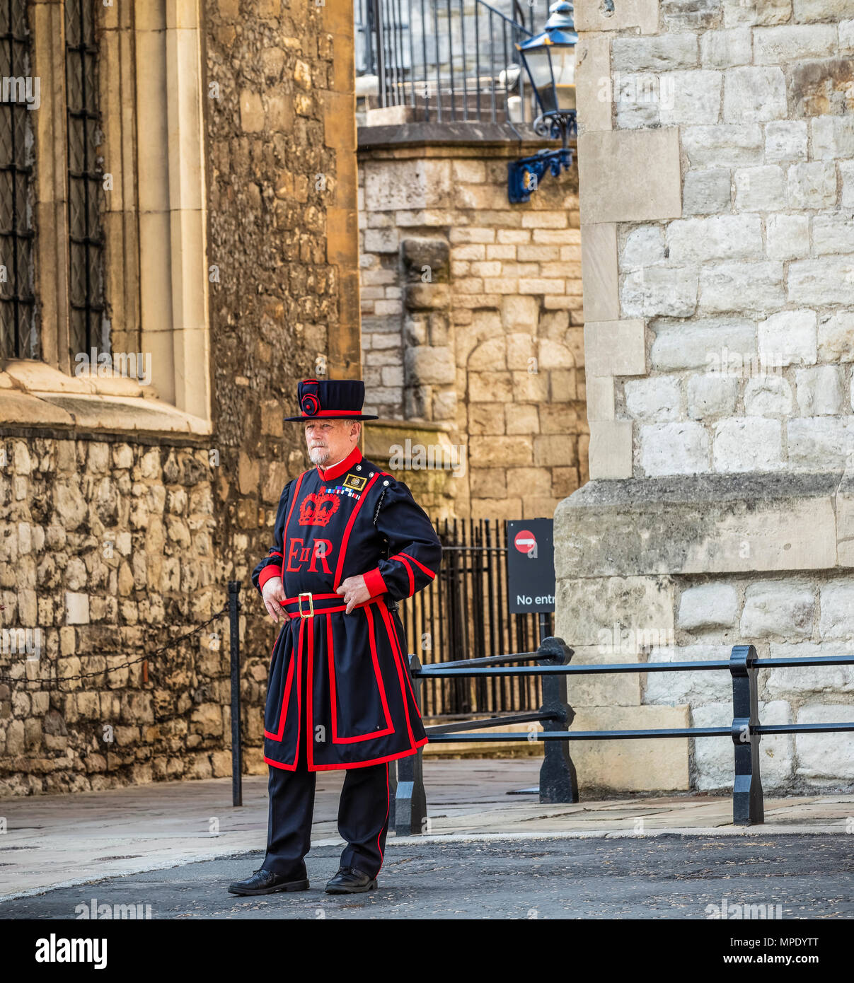 Tower of London Beefeater in Uniform Stock Photo