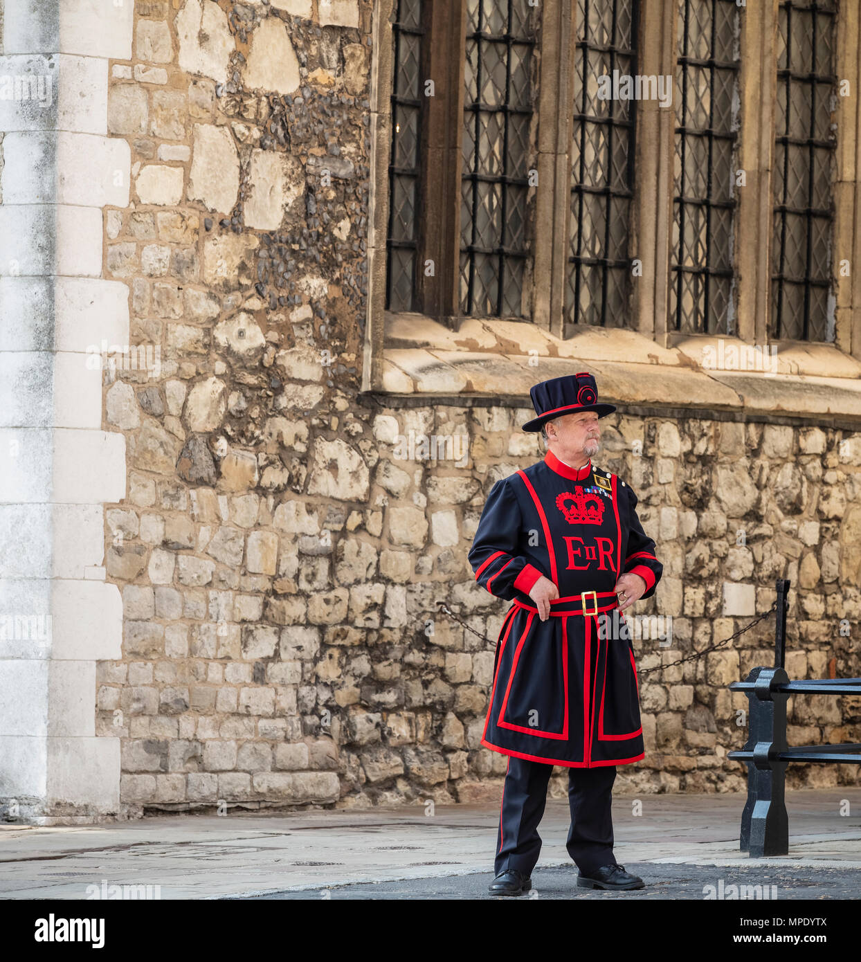 Beefeater at Tower of London Stock Photo