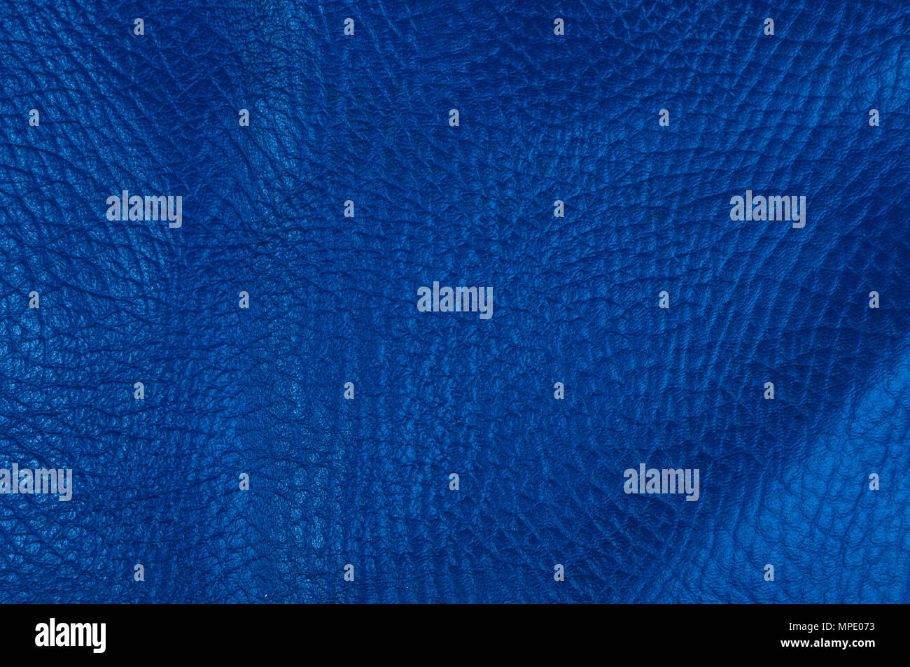 blue natural leather texture background, closeup, macro Stock Photo