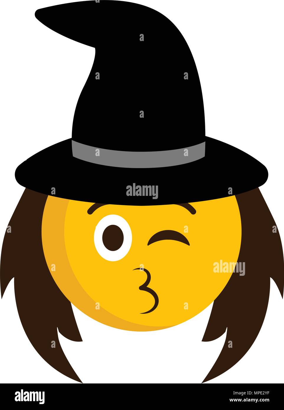 Happy witch emoji icon Stock Vector Image & Art Alamy