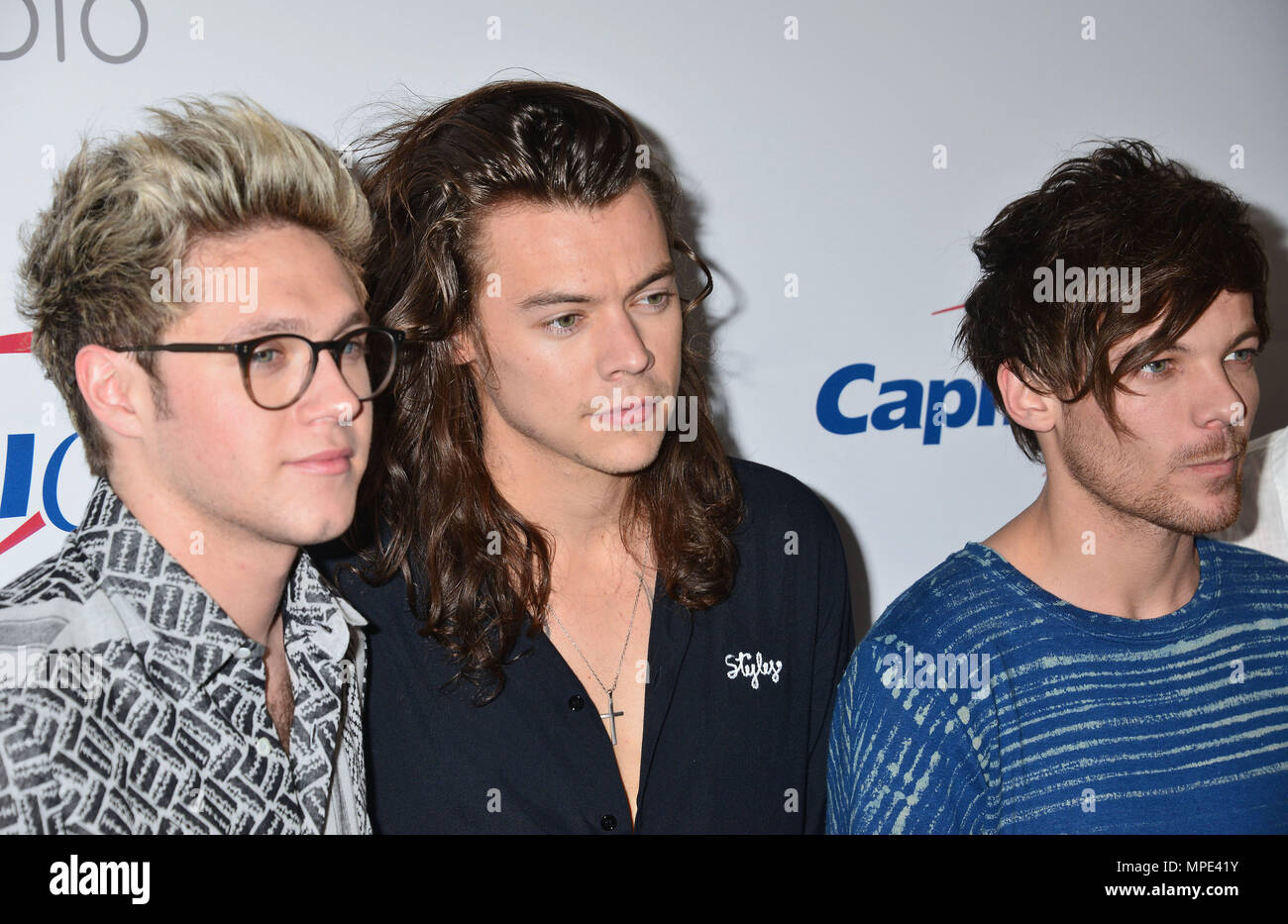 Niall Horan, Harry Styles, Louis Tomlinson and Liam Payne of One Direction  049 at the iHeartRadio Jingle Ball KIIS FM at the Staples Center in Los  Angeles. December 4, 2015.One Direction 049