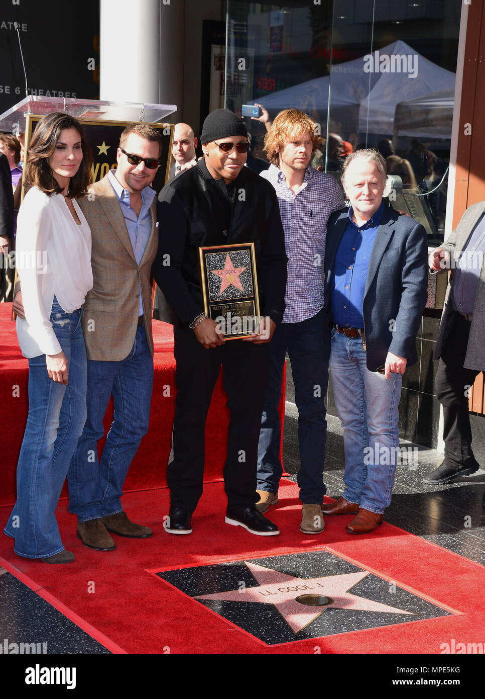 LL Cool J Star 019 cast of NCIS- Los Angeles  at LL Cool Honored with a Star on the Hollywood Walk Of fame in Los Angeles. January 21, 2016.LL Cool J Star 019 cast of NCIS- Los Angeles   Event in Hollywood Life - California, Red Carpet Event, USA, Film Industry, Celebrities, Photography, Bestof, Arts Culture and Entertainment, Topix Celebrities fashion, Best of, Hollywood Life, Event in Hollywood Life - California, Red Carpet and backstage, movie celebrities, TV celebrities, Music celebrities, Arts Culture and Entertainment, vertical, one person, Photography,    inquiry tsuni@Gamma-USA.com , C Stock Photo