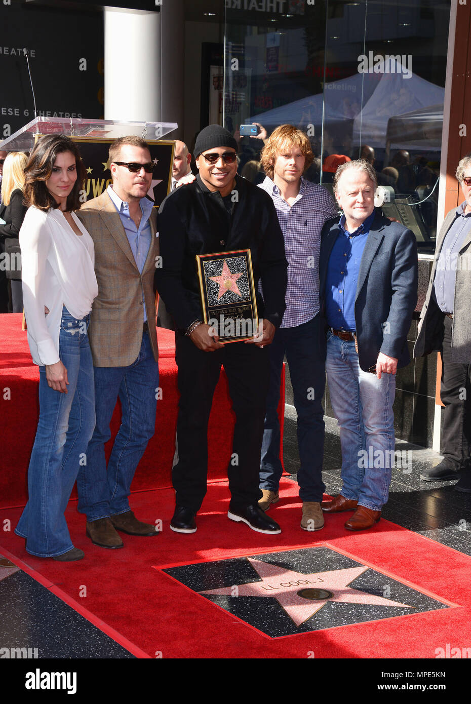 LL Cool J Star 020 cast of NCIS- Los Angeles  at LL Cool Honored with a Star on the Hollywood Walk Of fame in Los Angeles. January 21, 2016.LL Cool J Star 020 cast of NCIS- Los Angeles   Event in Hollywood Life - California, Red Carpet Event, USA, Film Industry, Celebrities, Photography, Bestof, Arts Culture and Entertainment, Topix Celebrities fashion, Best of, Hollywood Life, Event in Hollywood Life - California, Red Carpet and backstage, movie celebrities, TV celebrities, Music celebrities, Arts Culture and Entertainment, vertical, one person, Photography,    inquiry tsuni@Gamma-USA.com , C Stock Photo
