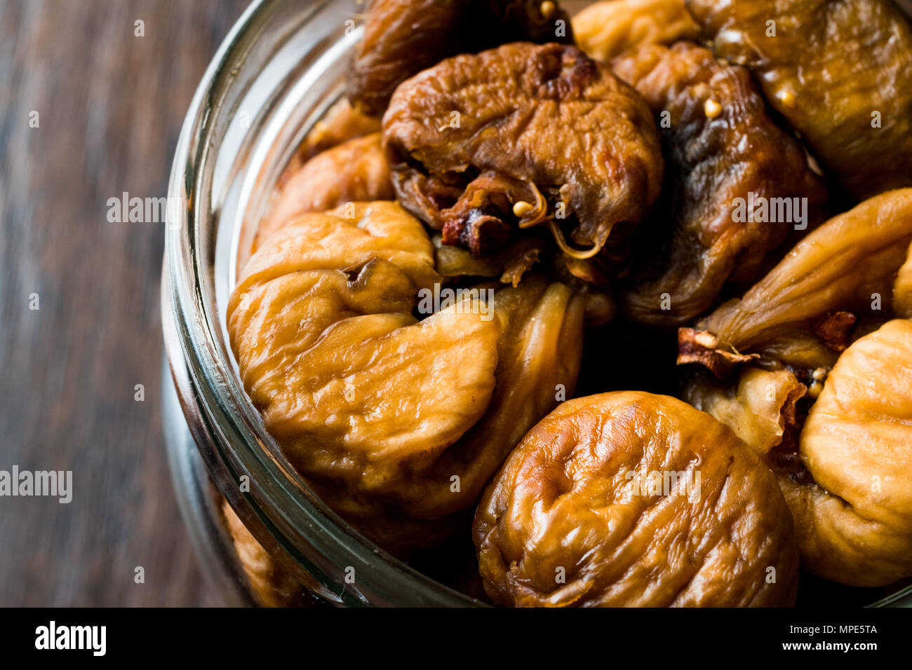 Organic Dried Figs in a jar. Organic Food Stock Photo - Alamy