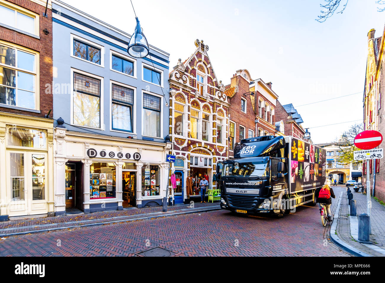 One of the many typical Dutch shopping streets in the famous city
