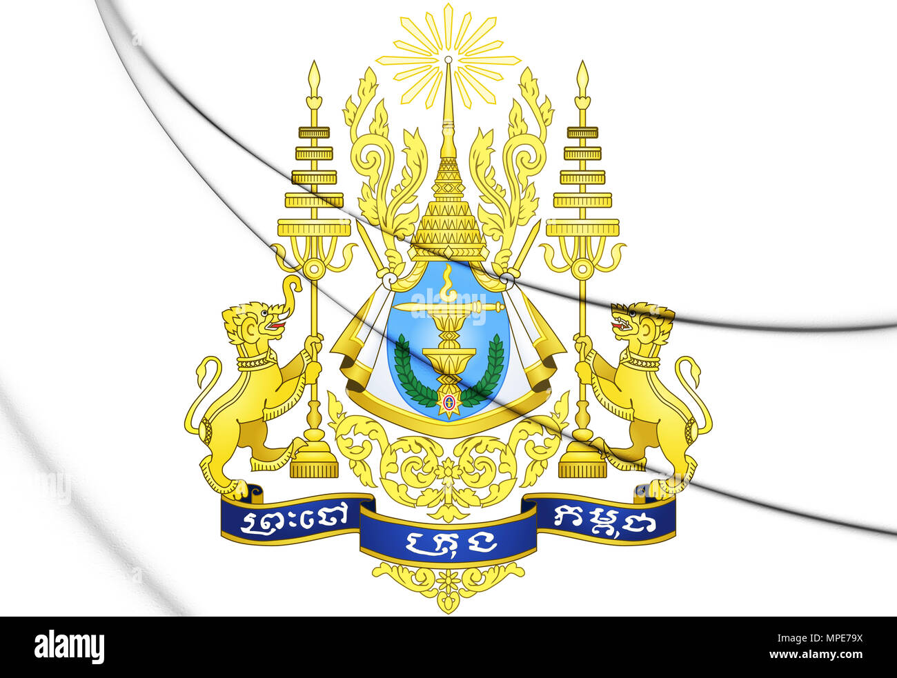 3D Cambodia Coat of Arms. 3D Illustration Stock Photo Alamy