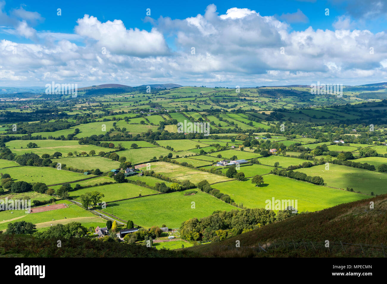 Shropshire Hills Area of Outstanding Natural Beauty, Church Stretton, Shropshire, England, United Kingdom, Europe. Stock Photo