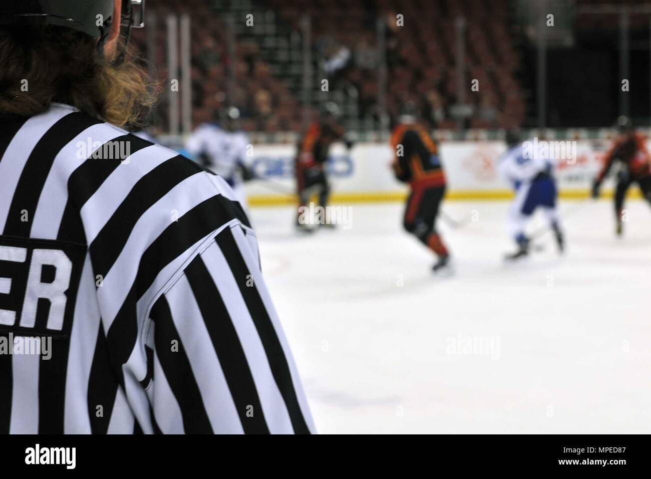 INTRUST BANK ARENA, Wichita, Kan.— A referee observes an interservice
