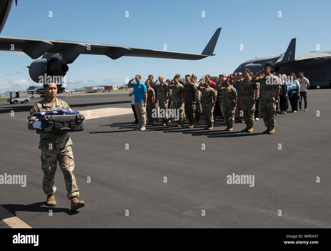 U.S. Army Sgt. Dennis Tiangco, with the Defense POW/MIA Accounting