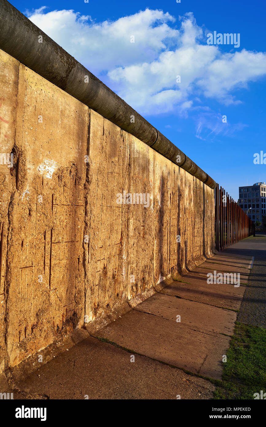 Berlin Wall memorial in Germany Berliner Mauer Stock Photo