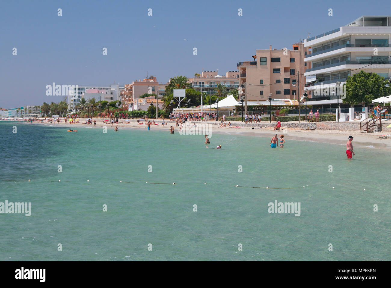 Playa den Bossa beach. Ibiza, Spain Stock Photo