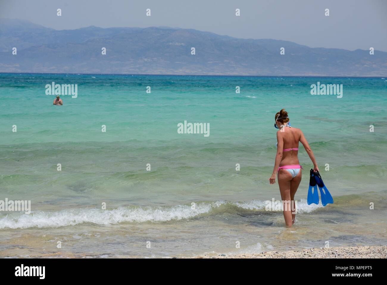 Chrissi Island,Ierapetra, South Coast,Crete,Greece,Europe Stock Photo