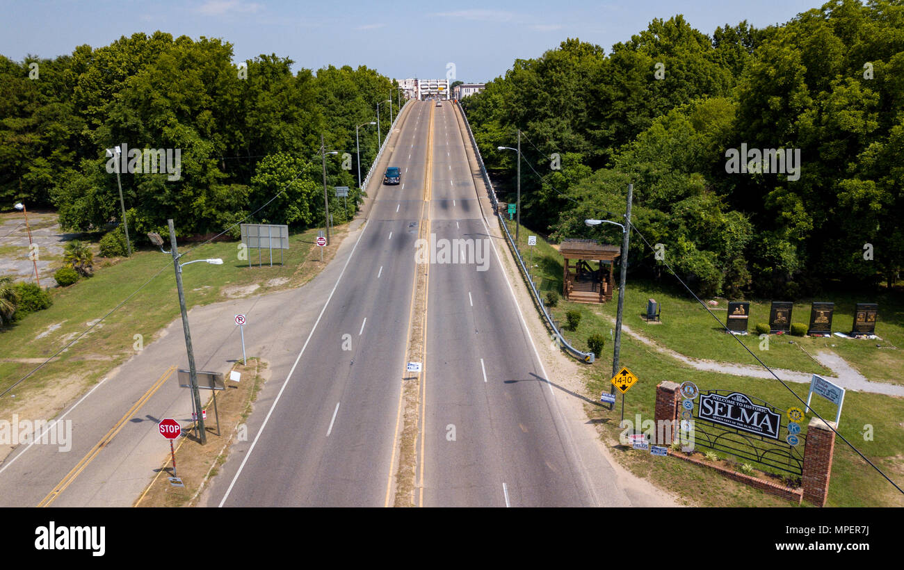 Edmund Pettus Bridge, Selma, Alabama, USA Stock Photo