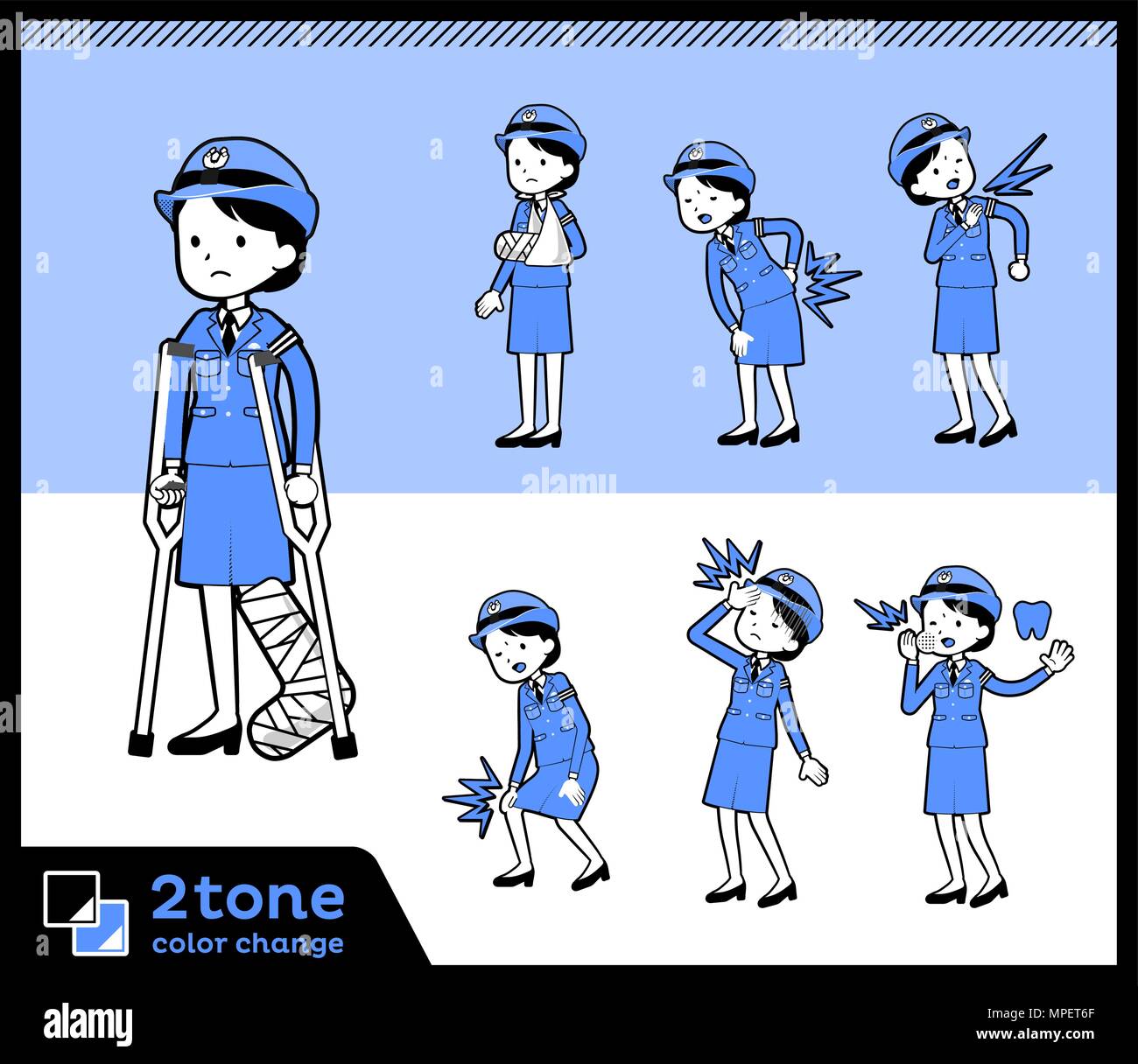 2tone type police Women set 08 Stock Vector Image & Art - Alamy