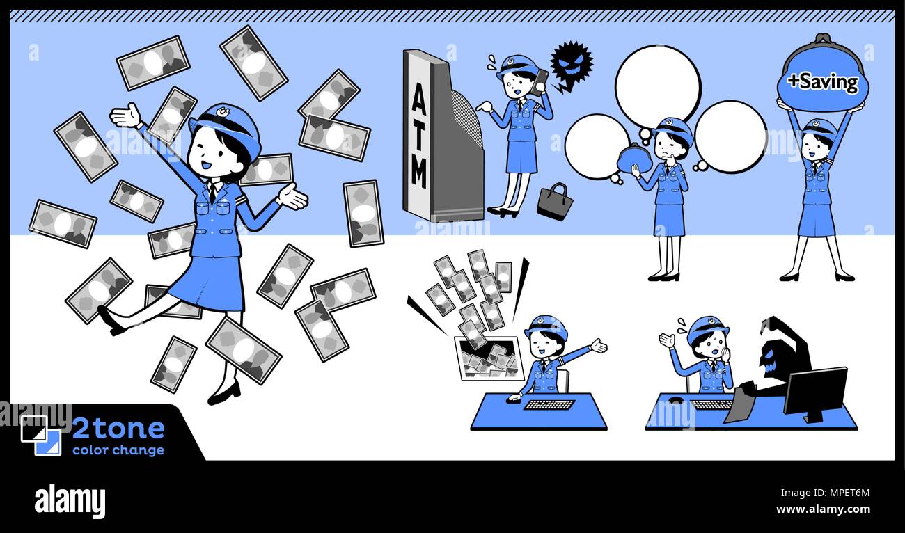 2tone type police Women set 12 Stock Vector Image & Art - Alamy