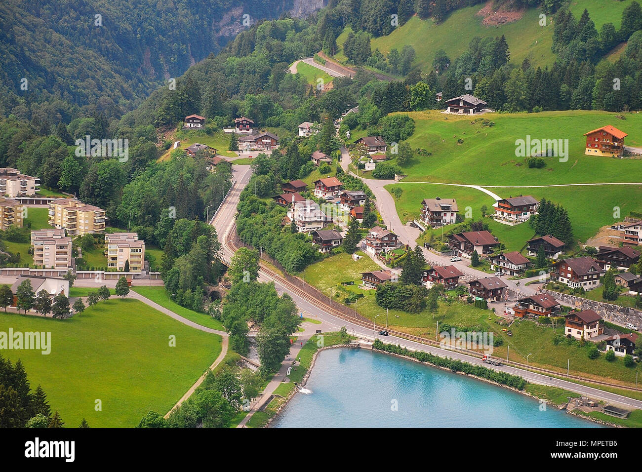 Lake Eugenisee, Engelberg in the canton of Obwalden, Switzerland Stock Photo