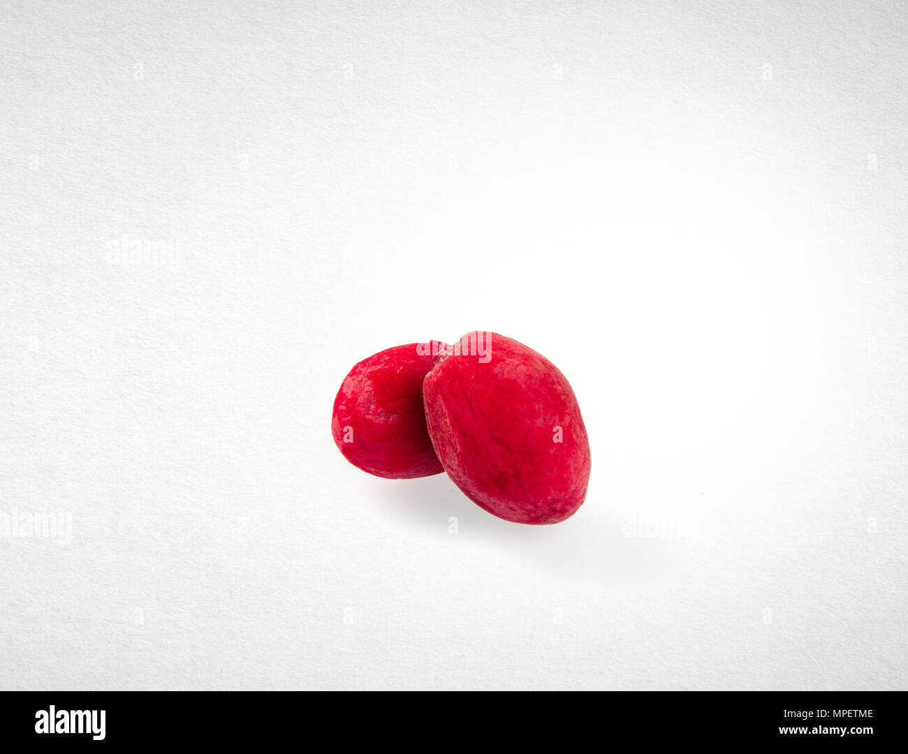 Dried preserved red peach on the background Stock Photo - Alamy