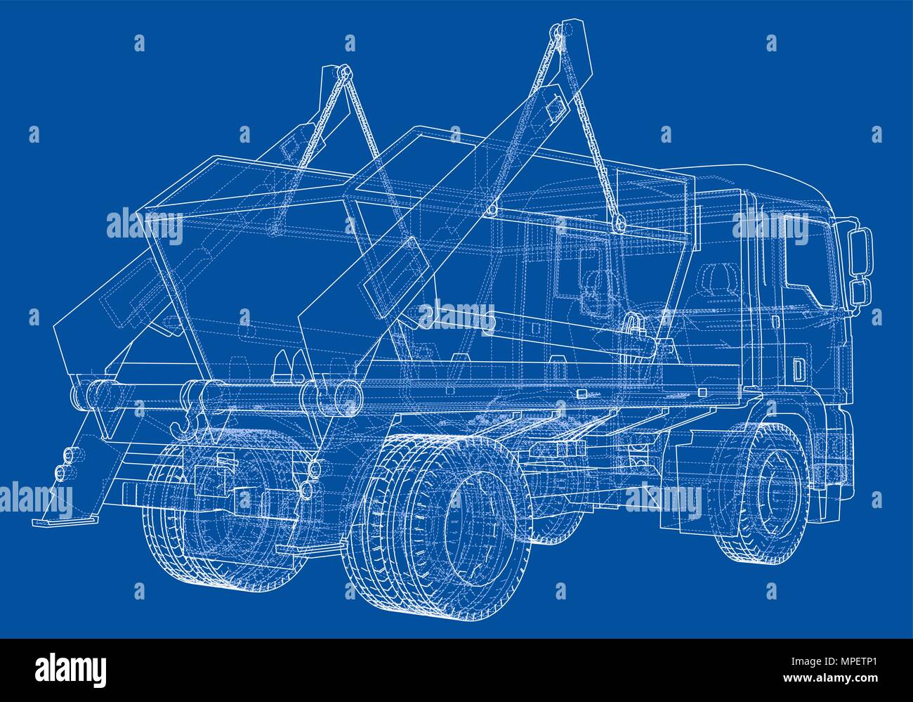 Garbage truck concept. Vector Stock Vector